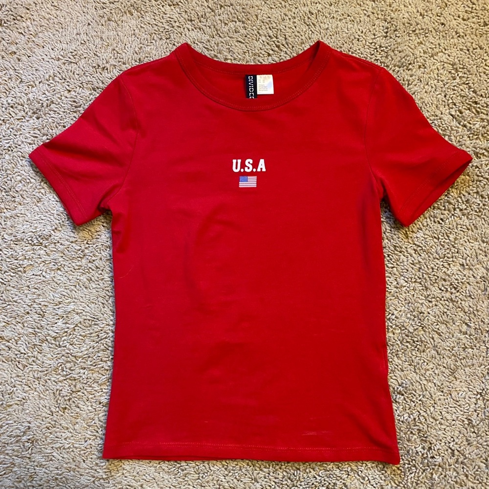 Red U.S.A shirt